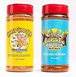 Meat Church BBQ Rub Combo: Honey Hog (14 oz) and Holy Gospel (14 oz) BBQ Rub and Seasoning for Meat and Vegetables, Gluten Free, One Bottle of Each