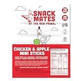 The New Primal Snack Mates, Chicken and Apple Stick - All Natural Chicken, High Protein and Low Sugar Kids Snack, Certified Paleo, Gluten Free, Lunchbox Friendly - 1 Count (Pack of 5)
