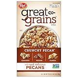 Post Great Grains Crunchy Pecan Breakfast Cereal, Non GMO Project Verified, Heart Healthy, Low Saturated Fat, Whole Grain Cereal, 19 Ounce