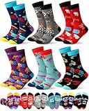 Glitopper 6 Pairs Funny Theatre Socks Gift for Women Musical Theater Crew Cotton Socks Novelty Back to School Gifts for Student Theatre Lovers