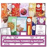 Midi International Snack Box | Premium Exotic Foreign Snacks | Unique Snack Food Gifts Included | Purple Theme Box | Candies from Around the World | 12 Full-Size + 1 Bonus Snacks