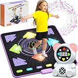 HAPHOM Dance Mat for Kids, Rechargeable Dance Mats for Girls and Boys, Light-up Dancing pad Game with Wireless Bluetooth, Christmas Birthday Gifts Ideas for 3 4 5 6 7 8 9 10 11 12 Year Old Kids