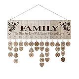Joy-Leo Family Birthday Reminder Calendar Plaque Wall Hanging with 100 Tags, Help Elderly Mom Grandma Remember Family Birthdays, Best Gifts Ideas for Mom Grandma from Daughter Son Kids, Model JL01