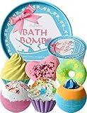 Aofmee Bath Bombs Gift Set, Handmade Bubble and Floating Fizzies Spa Kit, Shea and Cocoa Dry Skin Moisturize, Birthday Valentines Mothers Day Anniversary Christmas Gifts for Women, Mom, Her, Kids