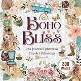 Boho Bliss: Junk Journal Ephemera Clip Art Collection 300 Images To Cut Out