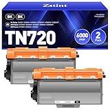 TN720 Toner Cartridge Black 2-Pack Replacement for Brother TN-720 TN750 TN-750 Toner Compatible with Brother HL-5450DN HL-5470DW HL-6180DW MFC-8710DW MFC-8910DW MFC-8950DW DCP-8150DN Laser Printer Ink