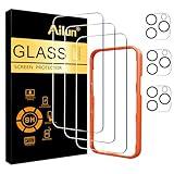 Ailun 3 Pack Screen Protector for iPhone 16 Pro Max [6.9 inch] + 3 Pack Camera Lens Protector with Installation Frame,Sensor Protection,Dynamic Island Compatible,Case Friendly Tempered Glass Film