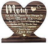 Thank You Mom Gifts, from Daughter or Son Wood Signs, Gift Wood Plaque Heart, Meaningful Gifts for Mom, Heart Wood Sign, Mom Plaque, Meaningful Gifts for Mom, Birthday, Mother's Day, Christmas