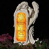 Angel Garden Statues Outdoor Decor, Solar Angel Figurines Lights for Garden Decoration Yard Art Memorial Gifts for Loss of Loved One