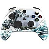 eXtremeRate Custom Shell for Xbox Series X & S Controller - Revitalize Your Controller - The Great Wave Replacement Cover Front Housing Cover for Xbox Core Controller Wireless [Control NOT Included]