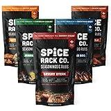 Spice Rack Co. BBQ Seasonings And Rubs - Smoking & Grilling Spices and Seasonings Sets, Grilling Accessories & Smoker Accessories, Birthday Gifts For Him, Mens Birthday Gifts For Men (5 Pack)