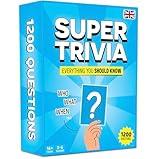 Super Trivia Games for Adults with 1200 Questions - Fun Board Game with Trivia Cards - Trivia Game for Family with Teens and Adults - Fun Party Games for Teenage Boy Gifts