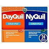 Vicks DayQuil and NyQuil Combo Pack, Cold & Flu Medicine, Powerful Multi-Symptom Daytime And Nighttime Relief For Headache, Fever, Sore Throat, Cough, 24 Count, 16 DayQuil, 8 NyQuil Liquicaps