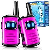 Kids Walkie Talkies Toys for Girls: comedyfun Mini Robots Walkies Talkies 2 Pack Halloween Christmas Birthday Gifts for 3 4 5 6-8 Year Old Girls Toys for 4 5 6 7 8-10 Year Old Camping Outdoor Game