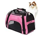 MuchL Pet Carrier Soft-Sided Carriers for Cat Carriers Dog Carrier for Small Medium Cats Dogs Puppies Pet Carrier Airline Approved up to 15 Lbs Cat Dog Pet Travel Carrier (Small, Pink)