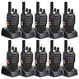 Retevis H-777 2 Way Radios, Walkie Talkies for Adults, Rechargeable Long Range Two Way Radio, Shock Resistant, Short Antenna for Business Education(10 Pack)