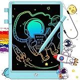 FLUESTON LCD Writing Tablet, Doodle Board Toys Gifts for 3-8 Year Old Girls Boys, 10 Inch Colorful Electronic Board Drawing Pad for Kids, Gifts for Toddler Educational Learning Travel Birthday, Blue