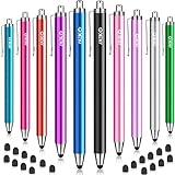 Stylus Pens for Touchscreens,MEKO 10 Pack Thin Rubber Tip Stylus Replaceable Tip Feature Bundle W/ 20 Pcs Replacement Tips for iPad iPhone Tablets Smartphone&All Touch Screen Devices(10 Stylus+20Tips)