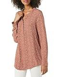 Amazon Essentials Women's Long-Sleeve Woven Blouse, Rust Leopard Print, Large