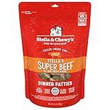 Stella & Chewy's Freeze Dried Raw Dinner Patties – Grain Free Dog Food, Protein Rich Stella’s Super Beef Recipe – 14 oz Bag