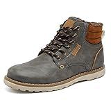 EYUSHIJIA Men's Waterproof Snow Boots Hiking Boot (10 D(M) US, Dark Gray-Fur Lining)