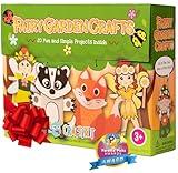 Craftikit® 20 Award-Winning Fairy Garden Crafts for Kids - 20 All-Inclusive Fun Paper Toddler Crafts, Fairy Garden Kit for Kids Ages 3-8, Magical Fairy Gifts