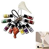 Mini Seasoning Bottles Keychain Set, 10 Portable Seasoning Containers with Portable Funnel, Leak-Proof Design, Realistic Spice Bottle Charms, Gifts, BBQ, Traveling