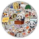 BIGZORO Pack 50 PCS Court Judge Sticker Waterproof Vinyl Decals Birthday Gifts for Men Women Adults Law Authority Graphics Scales of Justice Items Decoration Laptop Phone Case Helmet