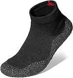 Joomra Barefoot Socks Shoes for Women Men Size 9 with Grippers Minimalist Sockshoes Water Footwear All Black