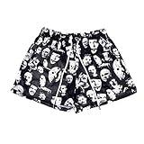 BOOMLEMON Mens Mesh Graphic Print Shorts Casual Workout Cool Shorts Gym Basketball Running Short Pants(Movie Character Black M)