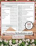 Large Cleaning Schedules and Checklists: Daily, Weekly, and Monthly Cleaning Planner for Home Organization, A Perfect Household Chore Guide to Reduce Stress and … Rid of the Chaos and Clutter