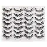 Newcally Lashes False Eyelashes Cat Eyes Wispy Natural Faux Mink Lashes 14 Pairs Pack Light Volume Short Fake Eye Lashes Multipack