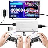 Retro Game Stick with 40,000+ Classic Games, 23 Emulators, 4K HDMI Plug & Play Video Game Console, Dual 2.4G Wireless Controllers, 64GB Handheld Emulator Console for TV, Family, Kids,Gift,White
