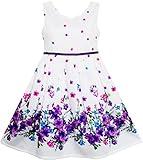 HT45 Girls Dress Elegant Princess Blooming Flower in Wind Size 8