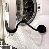 Spedtees Front Load Washer Door Prop, Magnetic Flexible Washer and Dryer Door Support Keep Washer Drying Door Open to Keep Dry (Black, Round)