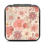 ZXDSKGYN Portable Switch Game Card Case-Nostalgic Style Flowers Game Cartridge Holder Case with 24 Game Card Slots-Protective Game Card Storage Box