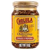 Cholula Chili Crisp Sauce, Chiles & Pepitas, Crunchy Topping for Tacos, Tostadas, Eggs, Pizza and More, 8 oz