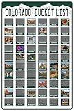 Colorado Scratch Off Poster; Colorado Bucket List; Colorado housewarming Gift; Colorado Travel Map; Denver; Colorado Springs; Colorado Hiking; Rocky Mountains