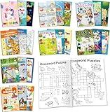 Kalysky 24 Mini Activity Books for Kids Party Favors ages 4-8 8-12,Fun and Challenges include Mazes, Dot to Dot,Word Search, Word Scramble and More for Goodie Bag Stuffer Classroom Activity