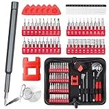 EasyTime Electronics Small Screwdriver Set: 57 PCS Mini Precision Repair Tool Kit with Magnetic Bits for Computer PC Laptop Phone Switch PS4 Xbox Tablet DIY Home