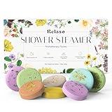 Relaso Shower Steamers Aromatherapy 8 Pack, Birthday Gifts for Women Men & Luxury Gift Box Packaging, Premium Shower Bombs with Natural Essential Oils, Home Spa Stress Relief, Relaxation Self Care