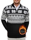 SIMIYA Men Quarter Zip Sweaters Casual Mens Christmas Sweater Slim Fit Knitted Sweater Polo Pullover Sweater for Men