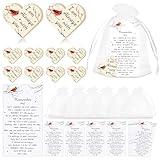 GUDELAK 100Sets Funeral Favors, Celebration of Life Decorations with Pocket Hug Token Funeral Prayer Cards and Organza Bags, Cardinal Memorial Gifts for Funeral Gifts Cardinal Gifts Decorations