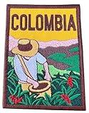 Colombia Patch (3.5 Inch) Embroidered Iron-on or Sew-on Badge Travel South America Souvenir Coffee Farmer Emblem Vacation Backpack Gift Patches