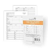 LARGE PRINT Two-Sided Family Group Sheets for Ancestry (30 Sheets) by EasyGenie | Archival-Quality Genealogy Forms