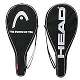 HEAD Tennis Racquet Cover Bag - Lightweight Padded Racket Carrying Bag w/ Adjustable Shoulder Strap,Black / White, 1 Racket