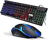 MTG RGB Backlit Mechanical Wired Gaming Keyboard and Mouse, Full Anti-ghosting Keys for Desktop PC Laptop Combo