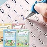 Magical Handwriting Workbooks Handwriting Practice Copybook, Handwriting Aid Magic Pen Reusable Copybook Grooves Template Design for Children Books Suitable for Children's Learning 4