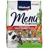 Vitakraft Menu Premium Rabbit Food - Alfalfa Pellets Blend - Vitamin and Mineral Fortified, Carrots,Greens,Grains,Fruits, 5 Lb