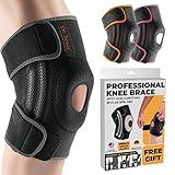 DR. BRACE ELITE Knee Brace with Side Stabilizers & Patella Gel Pads for Maximum Knee Pain Support and fast recovery for men and women-Please Check How To Size Video (Mercury, Large)